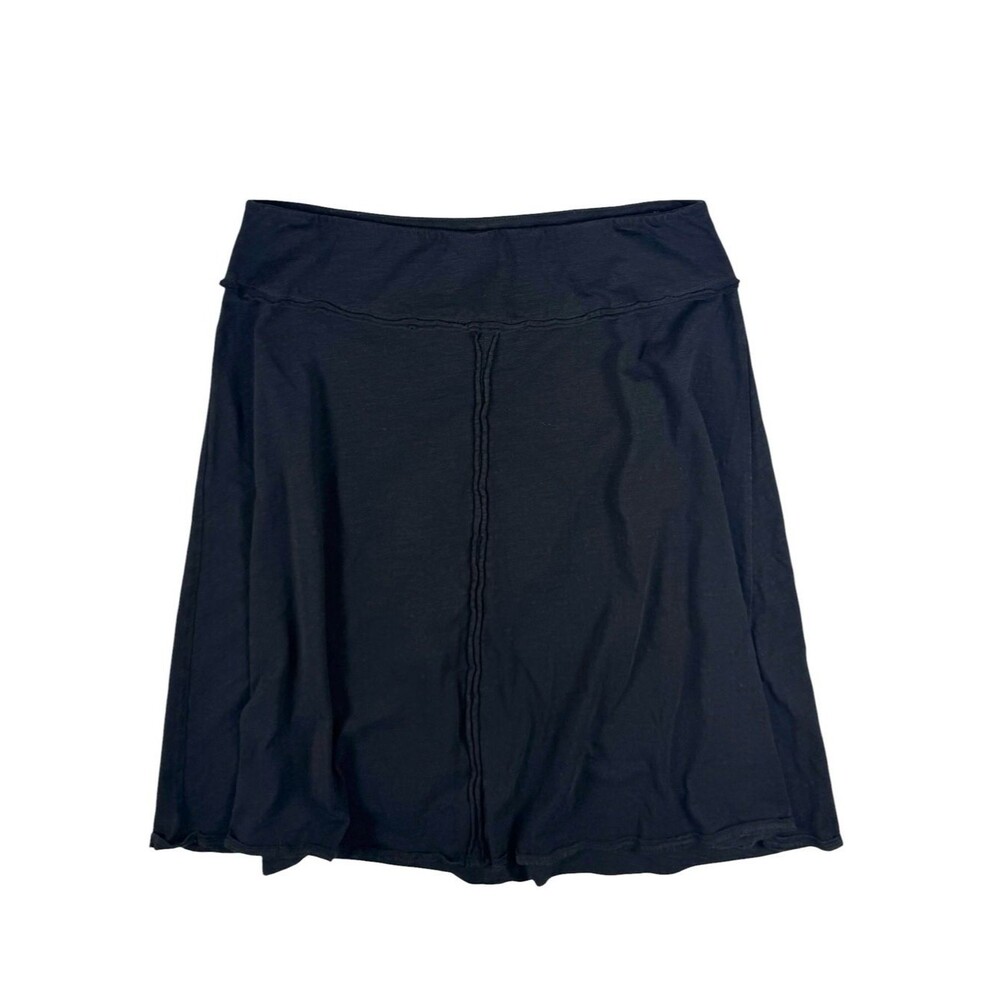prAna Black Skirt Organic Cotton Casual Medium A-Line Boho Outdoor Stretch Light